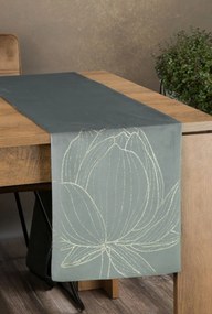 Dekorstudio Elegantný zamatový behúň na stôl BLINK 12 strieborný Rozmer behúňa (šírka x dĺžka): 35x140cm