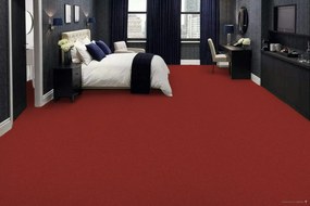 ITC, Koberec metráž Merit new 6783, na mieru, šíře 4m, červená, ab (mriežka), chodba / predsieň