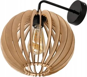 LED nástenné svietidlo 1x E27 LOFT edison drevená guľa