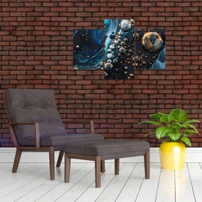 Obraz - Atramentové kvapky (90x60 cm)