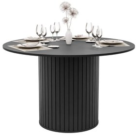 OKRÚHLY JEDÁLENSKÝ STÔL LANDRY ČIERNY 120 cm