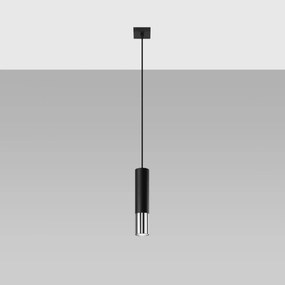 Sollux Lighting Závesné svietidlo LOOPEZ 1 čierna/chróm