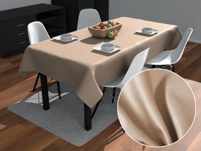 Biante Veľký obdĺžnikový bavlnený saténový obrus ST-017 Béžový 200x240 cm