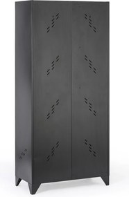 Kovová viacúčelová skriňa, 1930 x 860 x 420 mm, čierna