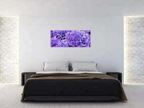 Obraz fialových kvetov (120x50 cm)