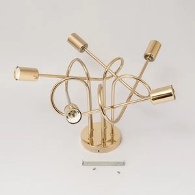 Prisadený luster OXFORD 5×E27/15W/230V zlatý