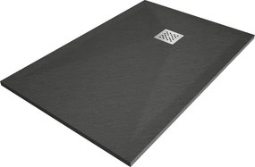 Mexen Stone+, obdĺžniková vanička z minerálneho kompozitu 120 x 90 cm, antracitová, 447189012