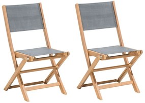 Sada 2 skladacích záhradných stoličiek z akáciového dreva CESANA Beliani