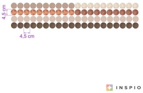 Nalepovacie bodky na stenu v hnedých odtieňoch