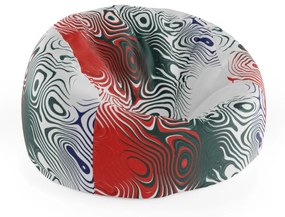 Sablio Sedací vak Cocoon Dvojfarebná abstrakcia - 75 x 45 x 35 cm