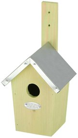 Vtáčia búdka Simi, 30x15x13 cm, drevo/kov, hnedá