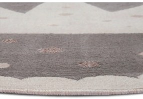 Sivý detský koberec ø 140 cm Crown – Hanse Home