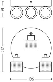 Philips - Bodové svietidlo NIALL 3xGU10/5W/230V čierna/mosadz