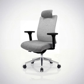 Ergonomická otočná kancelárska stolička, sivá: VECTOR