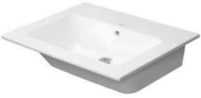 DURAVIT ME by Starck umývadlo do nábytku bez otvoru, s prepadom, 630 x 490 mm, biela matná, s povrchom WonderGliss, 23366332601