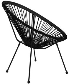Záhradné kreslo oválne, výška 87 cm Springos - GF0085 čierna