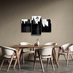 Obraz - Mesto s nápismi a vzormi (90x60 cm)