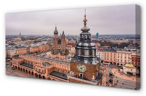 Obraz na plátne Krakov Panorama zimných kostolov 100x50 cm