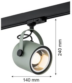 Argon 4310 - Bodové svietidlo do lištového systému NET 1xE27/15W/230V zelená