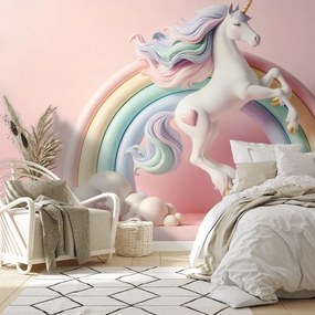 Fototapeta pastelový jednorožec v dúhe