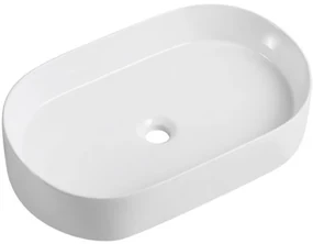 Cerano Federico, keramické umývadlo na dosku 600x380x130 mm, biela lesklá, CER-CER-417185