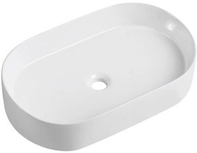 Cerano Federico, keramické umývadlo na dosku 600x380x130 mm, biela lesklá, CER-CER-417185