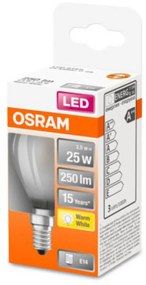 OSRAM Classic P LED žiarovka E14 2,5W 2.700K matná