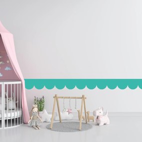 PIPPER. Textilná samolepiaca tapeta - Mini Oblúk - Tyrkysová farba Farba: Tmavá