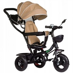 ECOTOYS Detská trojkolka s rotačným sedadlom  BEIGE