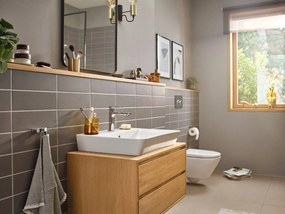 Hansgrohe Rebris E, umývadlová batéria 110 s odtokovou súpravou s tiahlom, CoolStart, chrómová, HAN-72559000