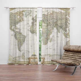 Sablio Záves Mapa sveta: 2 ks 140x250 cm