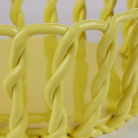 CRAFT Keramický košík 25 cm – žltá