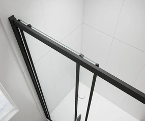 Polysan Polysan, EASY BLACK sprchové dvere 1100mm, číre sklo, EL1115B