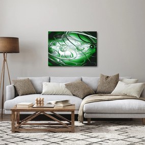 Zelený abstraktný obraz (70x50 cm)