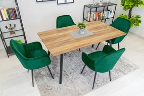 Dekorstudio Zamatové jedálenské kreslo LUGO - tmavo zelené
