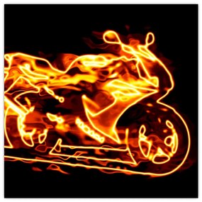 Horiace motorka - obraz