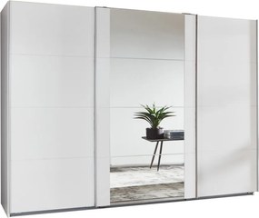 Šatníková skriňa Bern, šírka 313 cm/výška 208 cm, biela