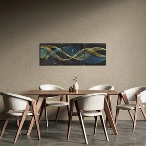 Obraz - Abstrakcia (s hodinami) (90x30 cm)