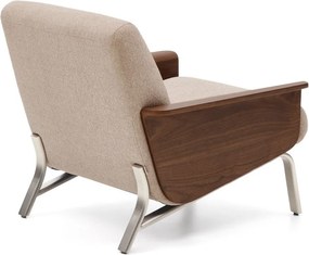 Svetlohnedé ženilkové kreslo Amsen – Kave Home