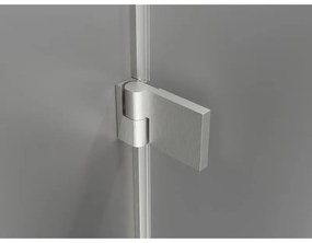 Mexen Lunar-B, výklopný sprchový kút ľavý 100 x 80 cm, 8mm číre sklo, oceľový profil, 832-100-080-97-00-L