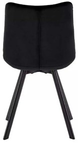 LuxuryForm DESIGN Jedálenská stolička ORLEN VELUR - čierna