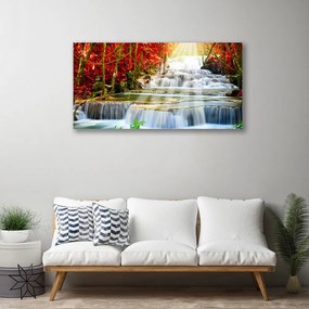 Obraz Canvas Vodopád príroda les 120x60 cm