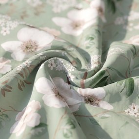 Kvalitex Bavlnené obliečky DELUX 220x200 + 2x 70x90 cm - MAGNOLIA zelená