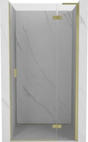 Mexen Mist-H L, 1-krídlové sprchové dvere pravé 100 cm, číre sklo, zlatý matný profil, 8A5L-100-000-55-00-P