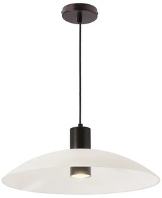 Závesný luster na lanko TEDIN 1xGU10/15W/230V biela/čierna