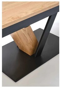 Jedálenský stôl Medina - obdĺžnik, 160-220 x 90 cm, dub / čierna