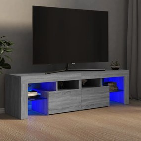 TV skrinka s LED svetlami sivá sonoma 140 x 36,5 x 40 cm 822642