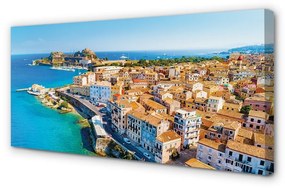 Obraz na plátne Grécko Morské pobreží mesto 120x60 cm