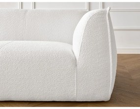Biela pohovka z textílie buklé 242 cm Giorgia – Bobochic Paris