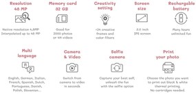 Detský instantný fotoaparát Zoo Print - líška